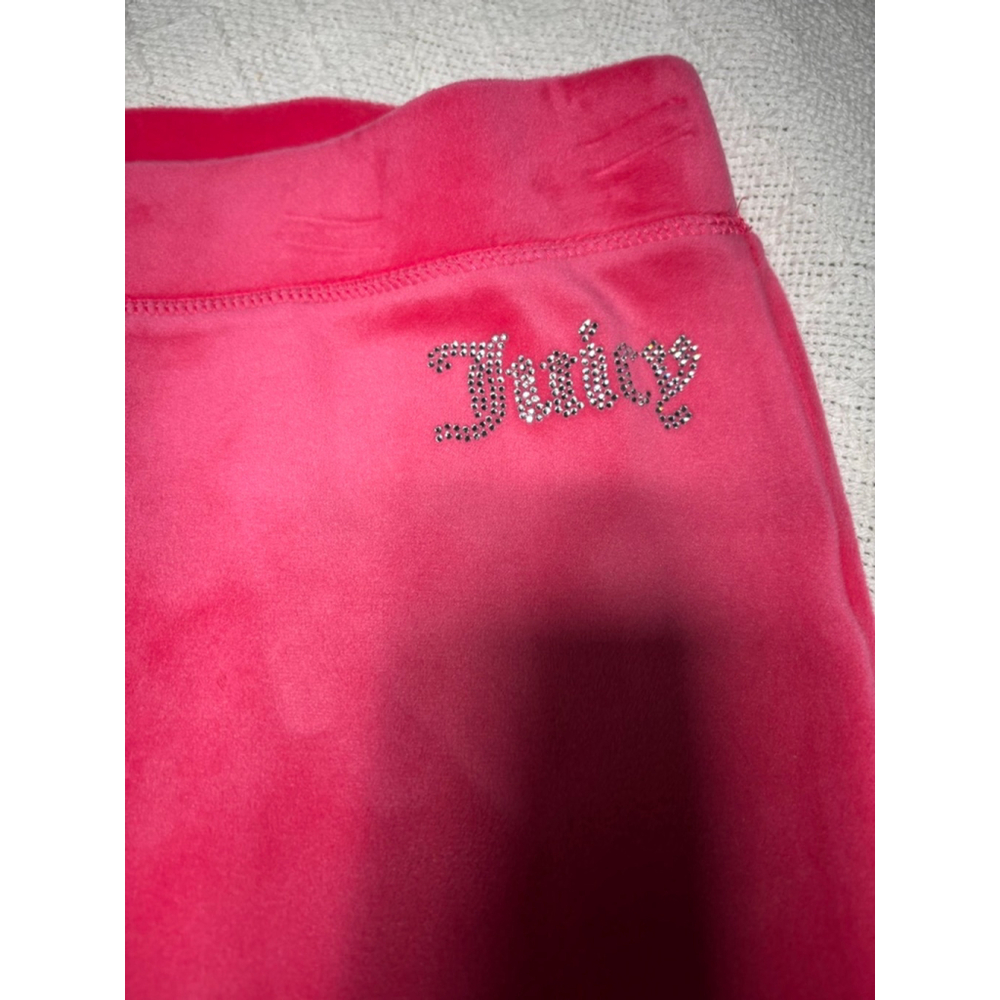 NWT Bling Juicy Couture Pink Party Velour Tracksuit w/Rhinestone Glam Y2K Size L - Picture 7 of 10